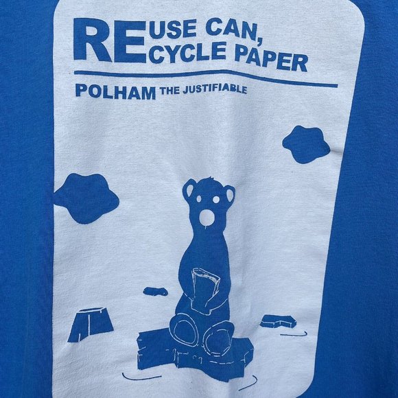 Polham The Justifiable Polar Bear ReUSE ReCYCLE Baby Tee Graphic T-Shirt | XS-S - Picture 2 of 4